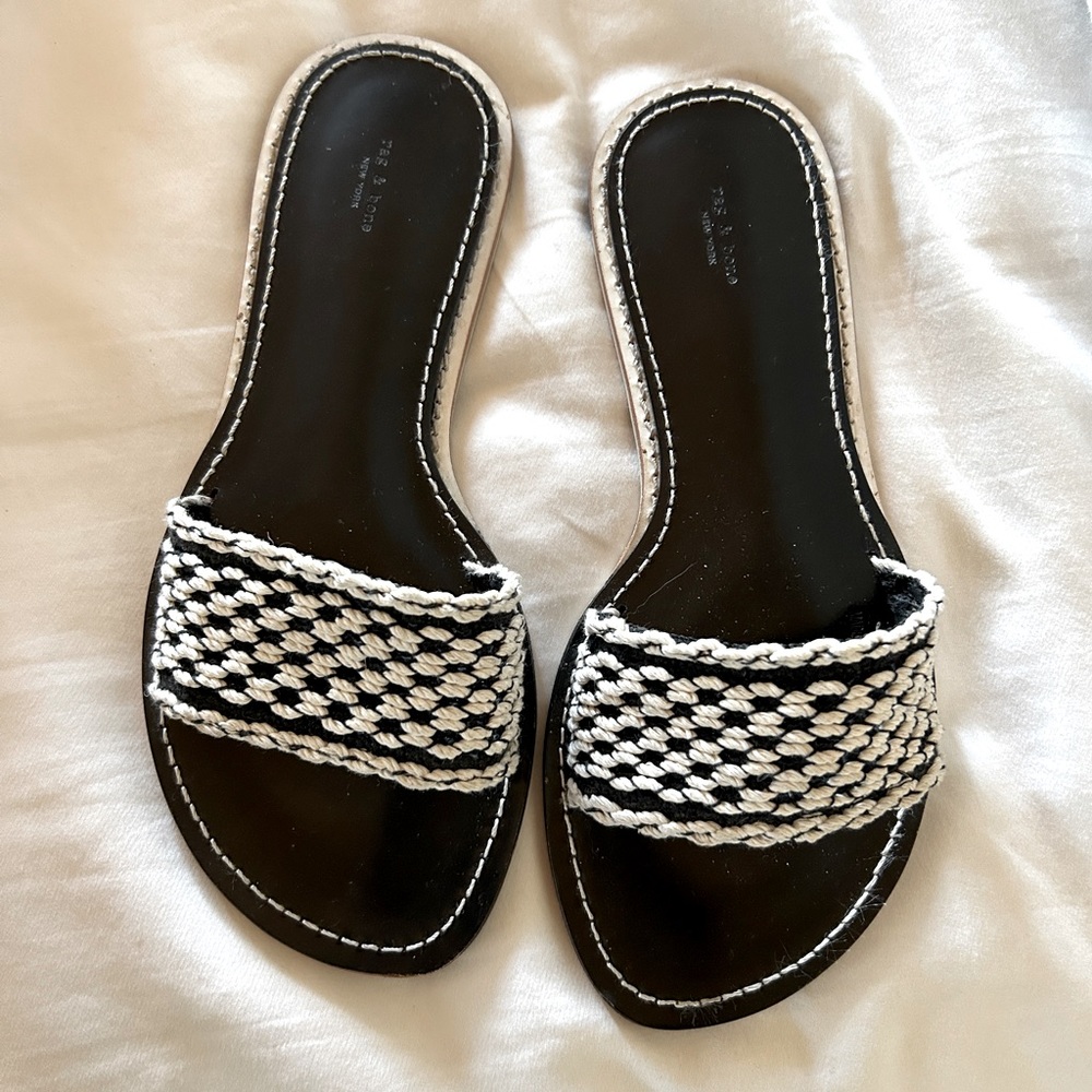 rag & bone Black and White Sandals